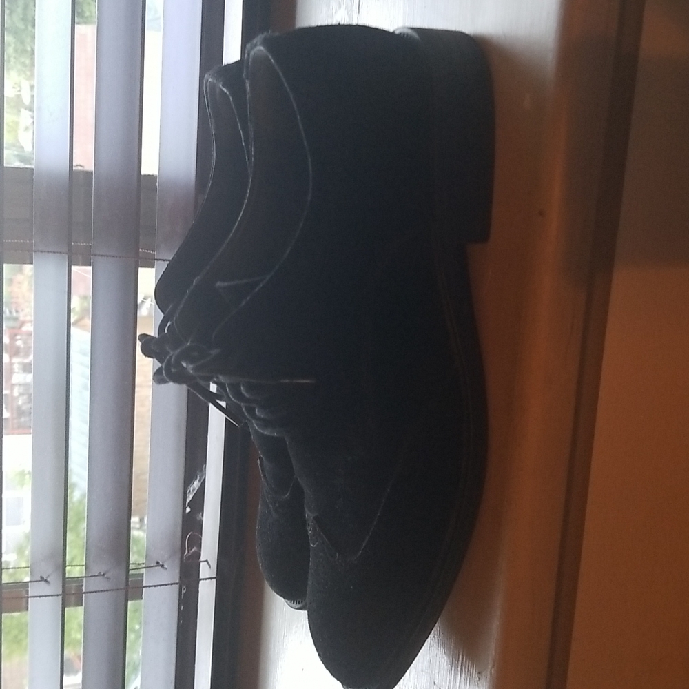 Men Black Suede Joseph Abboud Oxfords